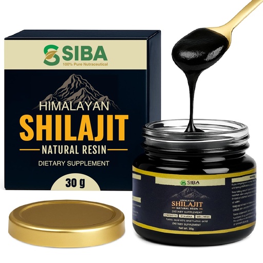 [BRSRAAITB55WE23G] Siba Pure Himalayan Shilajit Resin for Men & Women - Triple Purified with 85+ Trace Minerals & 70% Fulvic Acid for Daily Use - Pure Shilajit for Natural Energy, Stamina & Nutrient Absorption - 250mg