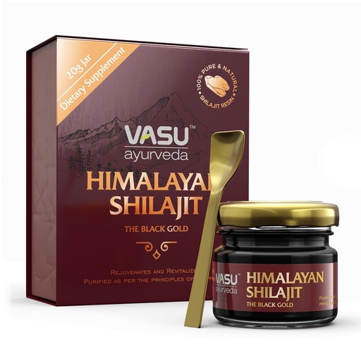 [BRSROC33OUBROELZ] Vasu Ayurveda Himalayan Shilajit Resin 400mg – Lab Tested Natural Energy Booster with Fulvic Acid & 85+ Trace Minerals – Pure Shilajit for Men & Women – 50 Days Supply for Strength & Stamina (1-Pack)