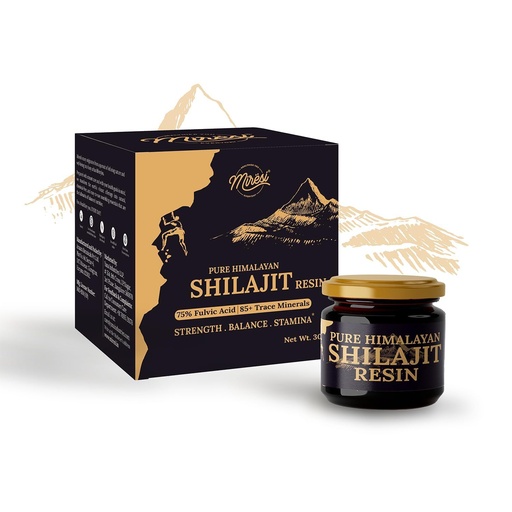 [BRSREAQRCINWCAI4] Miresi Shilajit Resin for Men & shilajit for Women – Authentic Gold-Grade Shilajit | 85+ Trace Minerals & Fulvic Acid | Supports Energy, Stamina & Immunity | Lab-Tested & Pure | 30g