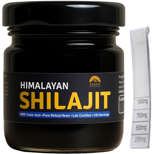 [BRSRAGD4OIPGG3DX] Shilajit Resin - 40g (100 Servings) 80% Fulvic Acid- Lab Tested- Himalayan Gold Grade for Men & Women High Potency with 85+ Trace Minerals