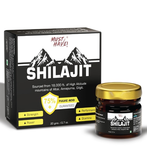 [BRSRA2YFAAPGC2DK] MUST HAVE! Shilajit Resin – 20gm with 75% Fulvic Acid, Natural Energy Booster, Helps to Builds Muscles, Immune Support | 20 gm