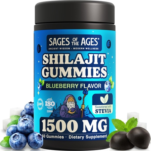 [BRSREGT6OACRA3TH] Shilajit Gummies – 1500 mg Himalayan Shilajit for Men Energy & Stamina – Pure Fulvic Acid Complex – Organic, Vegan, Non-GMO, Sugar-Free Supplement for Strength & Vitality
