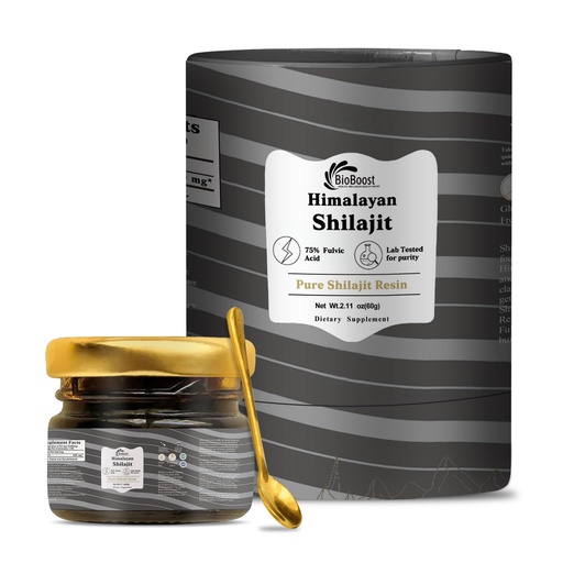 [BRSRAFABPN7WEFDX] Himalayan Shilajit Resin for Men & Women - 75% fulvic Acid, 60g | Shilajit Resin | Boost Energy, Stamina & Immune Support | Rich in Fulvic Acid & 85+ Trace Minerals