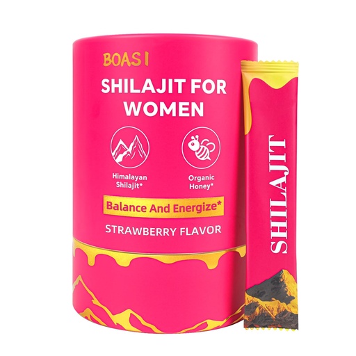 [BRSREGLQOING233P] Strawberry Shilajit Honey Sticks for Women,Shilajit for Women with Shatavari & Saffron,for Hormonal Balance & Energy Boost PH Balance,Digestive,Immune Health with Pure Himalayan Shilajit,30 Sticks