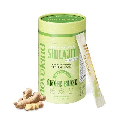 [BRSRE23YCMJWCD3B] Himalayan Shilajit Sticks with Honey for Men & Women - Ginger Flavor | Pack of 30 Premium Energy Sticks | 75%+ Fulvic Acid, 85+ Trace Minerals | Supports Digestion & Aids Muscle Recovery