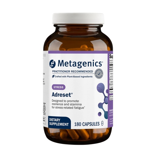 [BRSWIZYMBQJREFDY] Metagenics Adreset - Adaptogen Formula with Rhodiola, Panax Ginseng & Cordyceps - Supports Stress Resilience, Energy & Fatigue Relief - Non-GMO, Gluten-Free & Vegetarian - 180 Capsules