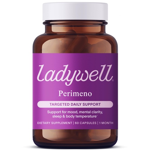 [BRSREAT6O4NGOD33] Ladywell Perimeno - Perimenopause Support - Support for Mood, Mental Clarity, Sleep & Hot Flashes - Black Cohosh, Reishi, Wild Yam, Holy Basil, Schisandra, Rhodiola, Siberian Rhubarb / 60 Veg Caps