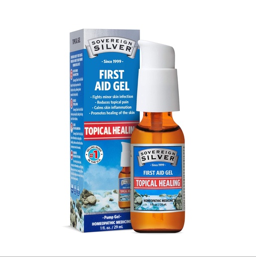 [BRSWIYLRCJ6R4EIV] Sovereign Silver Colloidal Silver Gel, Argentum Metallicum Topical Skin Care for Minor Skin Infections, Wounds & Burns - 1 fl oz (30 mL)