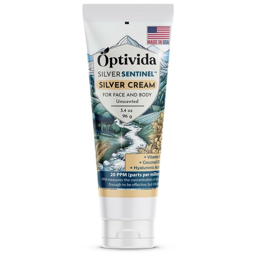 [BRSW2GI6OQNBMETB] Optivida Nano Silver Skin Healing Cream - Skin Healing Ointment. Hydrating & Healing Topical Solution for Burns, Wounds, Scar, and Acne, Moisturizer Healing Cream