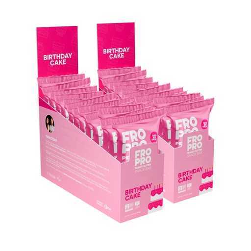 [BRSWYCQROYHRM3I3] FROPRO Plant Protein Snack Bars, One Bite Crave-Worthy Taste, Honey-Sweetened Plant-Based Protein Bars, 9–10g Protein, Gluten & Dairy Free, Snack Size On-the-Go, Birthday Cake, 24 Pack