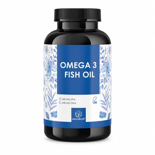 [BRSRGCYDDINGGE3D] Premium Omega 3 Fish Oil – 2000 mg Fish Oil per Daily Serving with 600 mg Omega-3, 360 mg EPA & 240 mg DHA – High Strength, Developed & Tested in Germany – 180 Softgels (90 Day Supply)