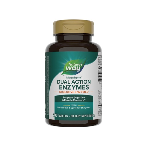 [BRSWIY32BQOBYHLO] Nature's Way Mega-Zyme, Pancreatic & Systemic Enzymes*, Relieves Occasional Muscle Soreness Due to Overexertion and Exercise,* Digestive Support*, 200 Tablets (Packaging May Vary)