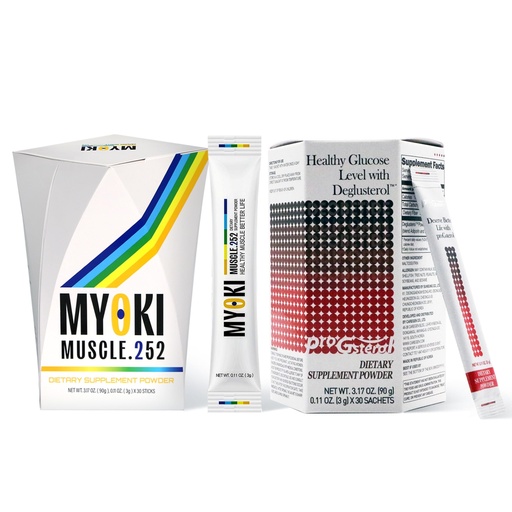 [BRSRGBTQORYWYA35] Myoki (30pk) & ProGsterol (30pk) Peptide Bundle (60 Count) - Glucose Support and Muscle Maintenance for Body Balance
