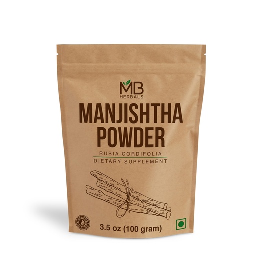 [BRSWGFDRCIARSC3P] MB Herbals Manjishtha | Rubia cordifolia Root | Indian Madder | 100g Powder