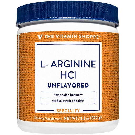 [BRSWYFQ5CUIRS2AU] The Vitamin Shoppe L-Arginine Powder - Nitric Oxide & Cardiovascular Support | Free-Form Amino Acid | 8 oz | Pre-Workout Energy