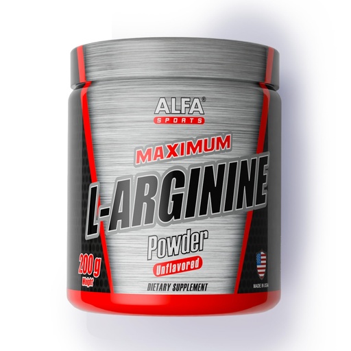 [BRSREADROV4GO2T7] ALFA Sports Maximum L-Arginine Powder 5000mg – Nitric Oxide Booster for Muscle Pump, Energy & Circulation – Pure Amino Acid Supplement – Unflavored 200g Jar