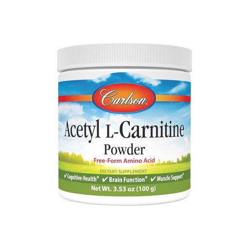 [BRSWGYYQCNYBQ3A6] Carlson - Acetyl L-Carnitine Powder, Free-Form Amino Acid, Cognitive Health, Brain Function & Muscle Support, 3.53 oz (100 g)