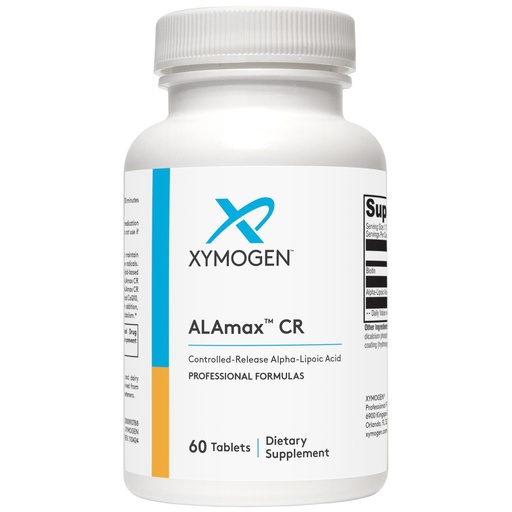 [BRSWIZQ2CIOR6HDI] XYMOGEN ALAmax CR - 600 mg Alpha Lipoic Acid with 450 mcg Biotin - Antioxidant & Metabolic Support - Controlled-Release - Gluten-Free, Dairy-Free & Non-GMO - 60 Tablets