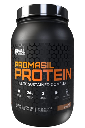 [BRSRABL4OFYQAFLK] Promasil Protein Powder Rich Chocolate I 2 Lb, 27 Servings I 8 Different Sources Including Whey Isolate, Native Micellar Casein, and Egg White I 24g Sustained Protein Per Serving