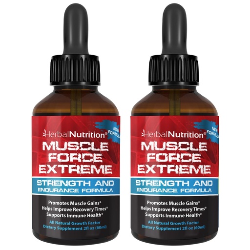 [BRSWKEYDDMBGIDD2] Muscle Force Extreme 2 Bottle Pack 345mg Proprietary Formula Our Strongest Strength and Endurance Spray, Improves Muscle Strength and Recovery Time 2oz Bottles