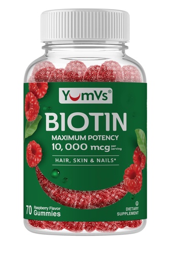 [BRSWYBL6OQBAYFLU] Biotin Gummies 10,000mcg – Biotin for Hair Growth Women – Great-Tasting Gummies – Hair, Skin & Nails Vitamins – Non-GMO Vegan Biotina Supplement for Women – 70 Count | Maximum Strength, Supports Hair Growth, Healthy Skin & Strong Nails, Great-Tasting, Vegan, Kosher