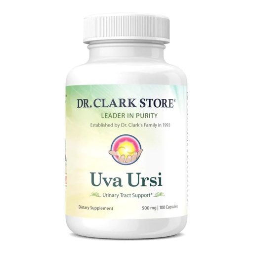 [BRSWIZQ2CN4AGETG] Dr Clark Store Uva Ursi Urinary Tract Support - 500 Mg, 100 Vegan Supplements, Immune Booster
