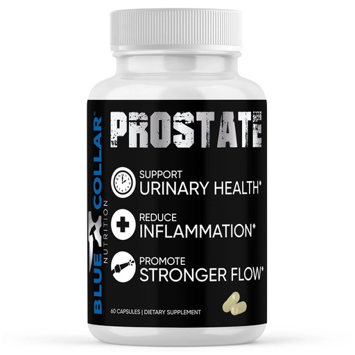 [BRSRGYY5CAHGO2TD] BLUE COLLAR NUTRITION Prostate Health Supplement, Capsules, for Urinary Tract Support, with Saw Palmetto, Manufactured in FDA-Registered Facility