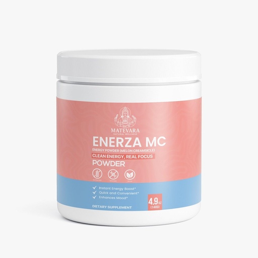 [BRSRGAT7OAPRO3TH] Enerza MC Energy Powder Melon Creamsicle | Sugar Free Energy Drink Mix with Natural Caffeine, Focus & Hydration Support, 140g