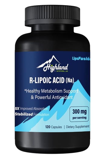 [BRSRAHADCANAYDQ6] R Lipoic Acid (Na) 300mg per Serving, 120 Capsules, Up to 5X Improved Absorption, Excellent Dietary Supplements for Healthy Metabolism Support and Antioxidants-1 Bottle