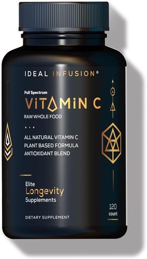 [BRSWYED5BABQYETH] Ideale Infusion Ganzes Lebensmittel Vitamin C-Komplex: 675mg Organisches Vitamin C aus Orangen und Acerola Beeren mit natürlichen Lebensmittel basierten Bioflavanoiden (60 Portionen) pflanzlichen Vitamin C, Vegan, Non-GMO