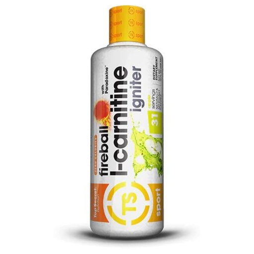 [BRSWKHD6AQFGYHTD] Top Secret Nutrition Fireball Liquid L-Carnitine with Paradoxine | Stim Free | Weight Management, Energy, & Exercise Performance | 16 Ounces, 21 Servings (Apple)