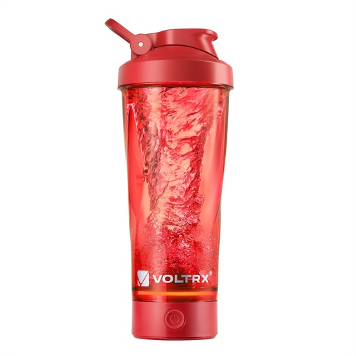 [BRSRACYDBN7GKD3X] VOLTRX VortexBoost Electric Shaker Bottle, USB C Rechargeable Protein Shake Mixer, Shaker Cups for Protein Shakes and Meal Replacement Shakes, BPA-Free, Made with Tritan,Red