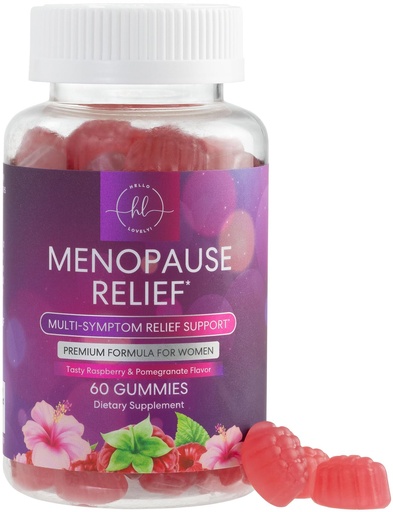 [BRSRMEACCEJWECDB] Menopause Supplements for Women - Complete Natural Mild Hot Flashes & Night Sweats Support, Multi Benefit Menopause Relief Gummy, Support for Balance & Energy, Gluten-Free & Non-GMO - 60 Gummies