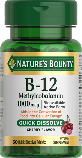 [BRSWIEANOMOAG336] Nature's Bounty Vitamin B12, 60 Count
