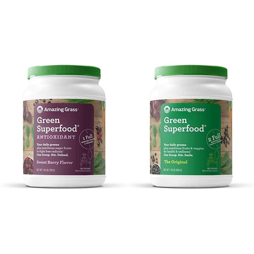 [BRSWYFA3CUBAE23J] Amazing Grass Greens Blend Antioxidant Greens Blend Superfood (100 Servings)
