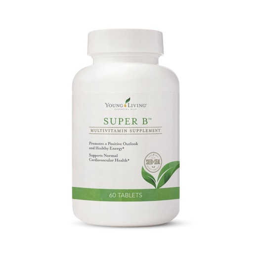 [BRSWI2T2BJ5RMFDK] Young Living Super B Tablets, 60-Count Bottle | B Vitamins & Minerals | Supports Healthy Energy Levels | Keto-Friendly | Natural Folate Source | Contains Calcium, Magnesium, and Vitamin B6