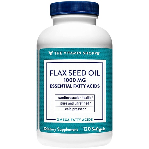 [BRSWKFQFOAFQ4FTA] The Vitamin Shoppe Certified Organic Flax Seed Oil 1,000MG, (120 Softgels)