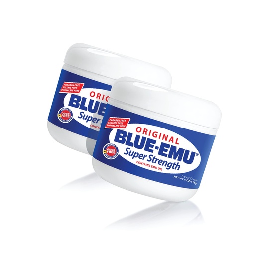 [BRSW2BIOO4HQ2H3Z] BLUE-EMU Original Super Strength Cream, Soothing Muscle & Joint Support, 4 Oz, 2 Pack