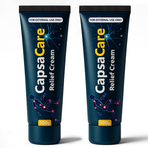[BRSREAD5DF7AYHL7] CapsaCare Neuropathy Relief Cream - with Capsaicin & Arnica, Menthol for Muscle & Joint Comfort, Fast Absorbing Formula for Feet, Hands, Legs, and Waist (2Pcs)