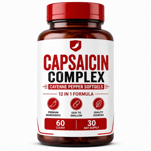 [BRSRYZALAABBGH3K] Capsaicin 𝐂𝐨𝐦𝐩𝐥𝐞𝐱, Cayenne Pepper 𝐒𝐨𝐟𝐭𝐠𝐞𝐥𝐬 (1Pack)