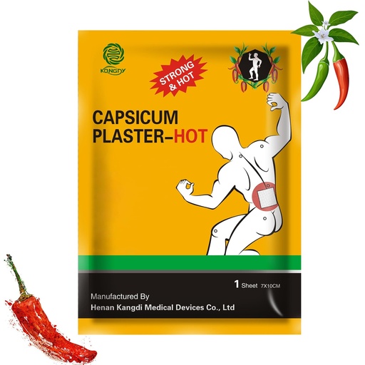 [BRSWKYAIOQBA4DDM] KONGDY Capsaicin Patches-30 Counts Hot Capsicum Plaster Patch(7 * 10cm)