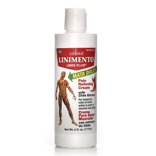 [BRSWGGIRCQAWGYA6] Germa Liniment Udder Plus. Natural Topical Analgesic Ointment. Relief for Pain and Aches in Joints and Back. With Chile Extract. 6 oz