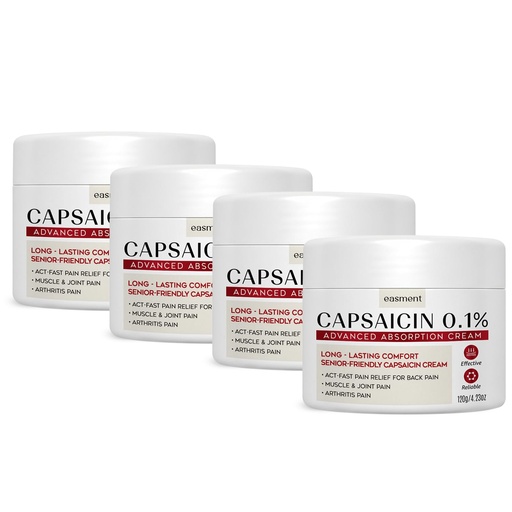 [BRSRGCQRBB4BU3DG] 0.1% Capsaicin Pain Relief Cream 4 Pack