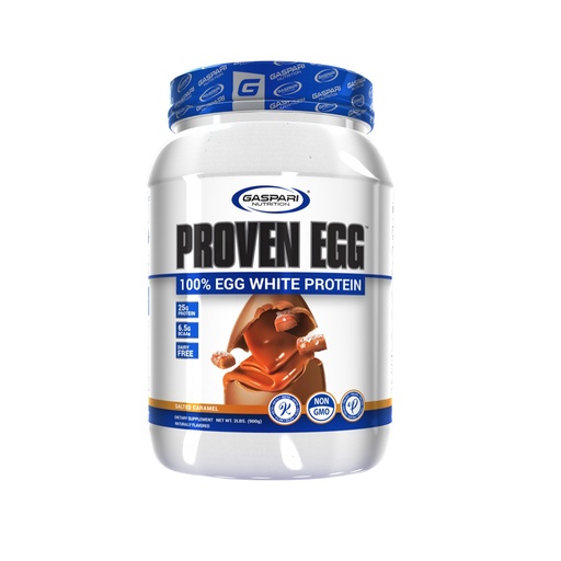 [BRSWGAQHCQBGO3Y3] Gaspari Nutrition Proven Egg, 100% Egg White Protein, 25g Protein, Keto Friendly, Dairy and Lactose Free, Soy Free (2 lbs, Salted Caramel)
