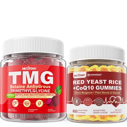 [BRSRGYAQOAHGO3LH] Nextdia Red Yeast Rice, Tmg Supplements Gummies, 3Pack