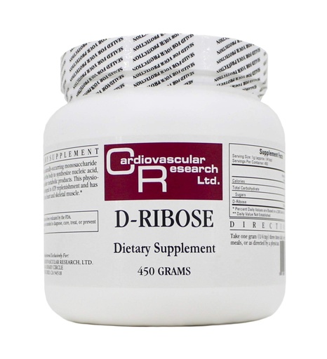 [BRSWIYAOBQHR6AI5] Cardiovascular Research D-ribose, White, 450 Gram