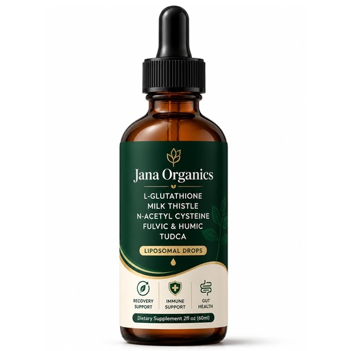 [BRSRYZAEOUOWYHTL] Talina Jana Organics Liposomal Glutathione Drops,Liquid Supplement with NAC, Milk Thistle, TUDCA, Fulvic Humic Acid, Liver Antioxidant Gut Immune Support, Citrus Herbal,2 Fl Oz