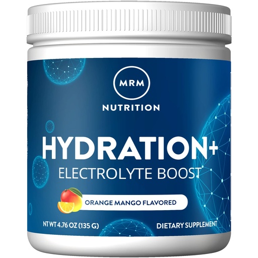 [BRSRMBLYOYHWMYDU] MRM Nutrition Hydration+ Electrolyte Powder Drink Mix - Cellular Hydration Support with Vitamins & Electrolytes, Vegan, Gluten-Free, Electrolyte Boost for Workouts - 15 Servings, Orange Mango Flavor