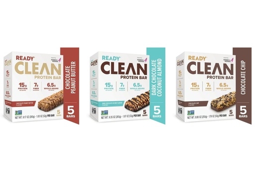 [BRSRAYITOB4A23Y2] Ready Clean Protein Bars, Variety pack, Chocolate Peanut Butter, Chocolate Chip, Dark Chocolate Coconut Almond, 5 servings per case, total 3 cases/15 individual servings.