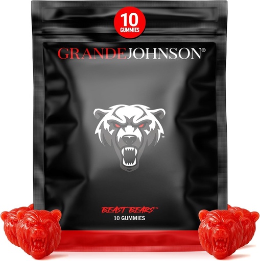 [BRSREAT5O4NG2YL2] Men's Performance Gummies - Natural Energy, Stamina & Endurance - Black Maca & Tongkat Ali (10 Count)